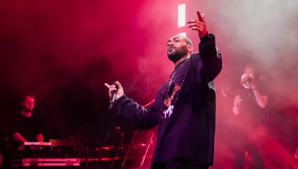 KANO performs for War Child at Shepherd's Bush Empire.