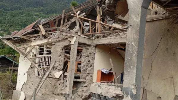 Destroyed War Child Office in DRC