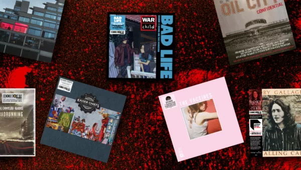 Record Store Day vinyls on a branded background