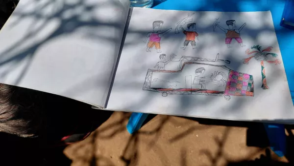 Child drawing.