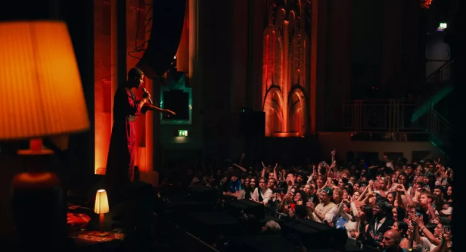 Mustafa the Poet at his Artists for Aid show which raised £415K