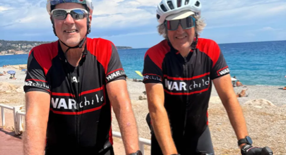 Briand, Bill and Tony who cycled all the way across France