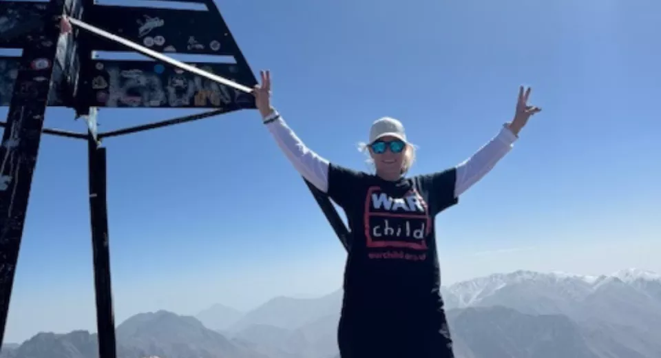 Jo at the summit of Mount Toubkal