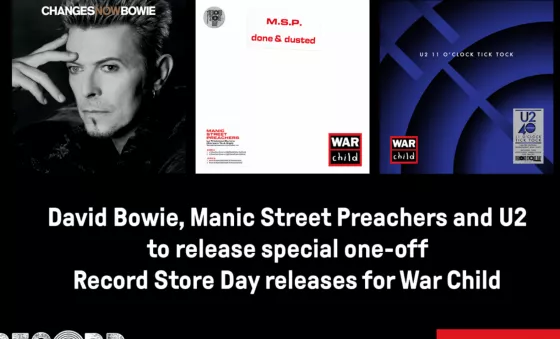 Examples of records that can be bought on record store day including David Bowie and Manic Street Preachers