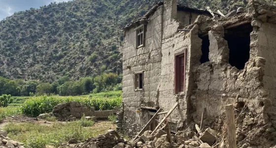 Destroyed Mud House