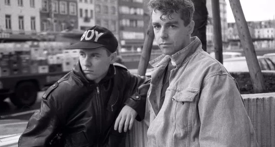 black and white photo of pet shop boys