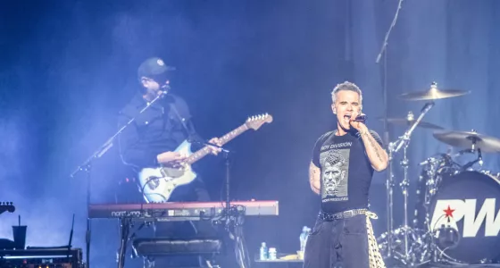 Robbie Williams on stage