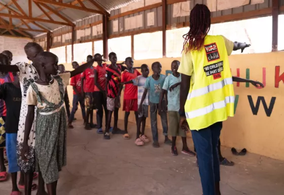 Children taking part in a Team Up program.